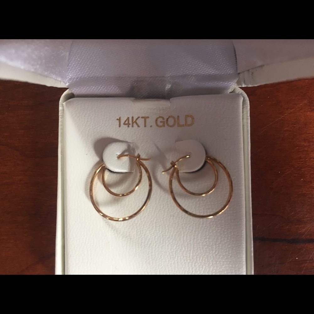 14k gold hoop earrings